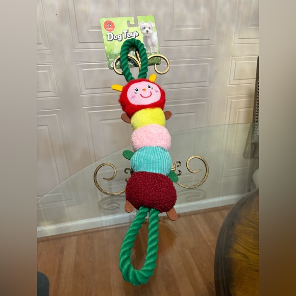 FOFOS Brand New Interactive Multicolor Caterpillar 🐛 24” Dog Toy-  With Squeaker - Picture 1 of 5